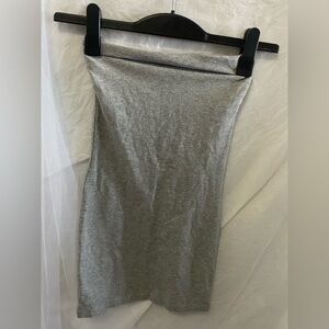 Y2K Minimalist H&M Grey Marl Tube Dress XS